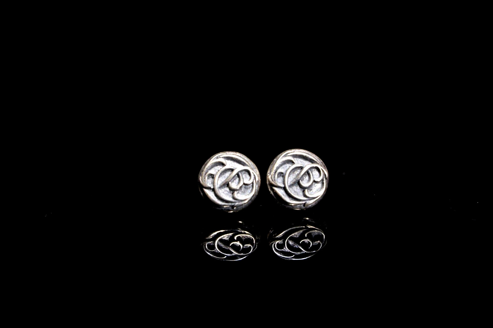 Sterling Silver 925 Round Stud Earring - image 3