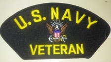 US NAVY VETERAN PATCH - MADE IN THE USA!