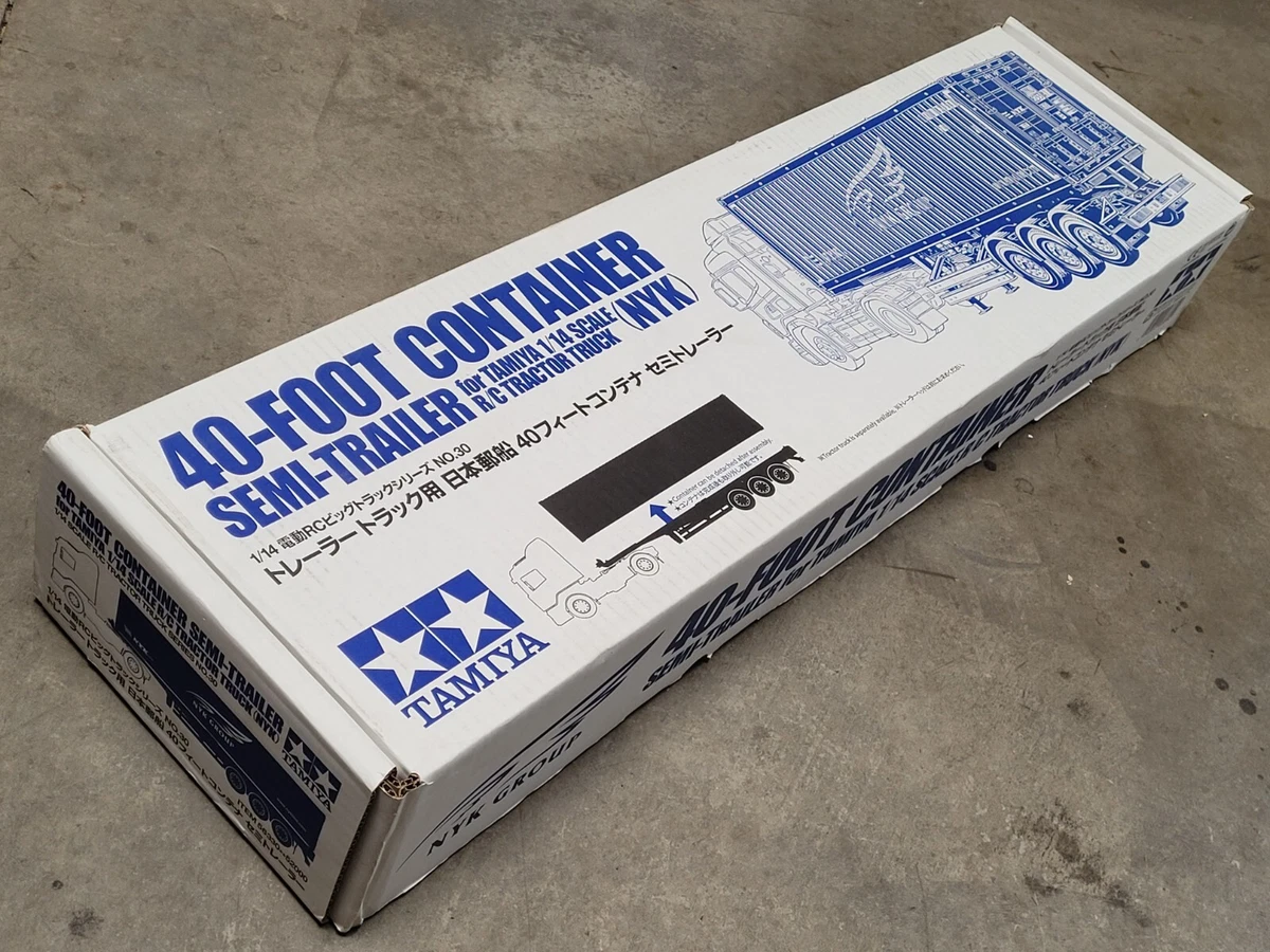 New in Box Tamiya R/C 1/14 3-Axle NYK 40ft Container Semi Trailer