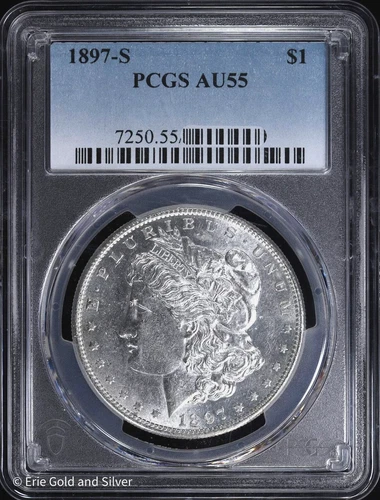 1897-S $1 Morgan Silver Dollar PCGS AU 55