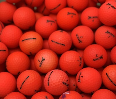 48 Srixon Soft Feel Matte Red Golf Balls 5/4A *free Shipping*