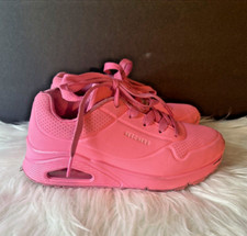 Skechers Street Uno-Night Shades Sneakers Hot Pink, Kids Size 2, Pre-Owned