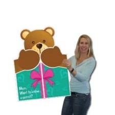 Mother's Day Bear Shaped Giant Card - Stock Design - Free Shipping