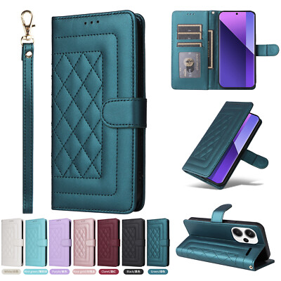 Luxury Shockproof Leather Wallet Phone Case Cover For Redmi Note 13 Pro 10A 12