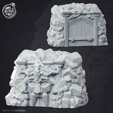 Dwarven Dwarf Mine Entrance Scenery Miniature D D DnD
