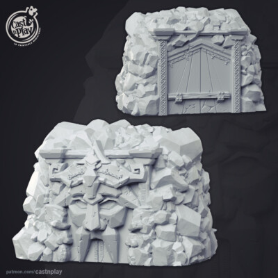 Dwarven Dwarf Mine Entrance Scenery Miniature | D&D DnD