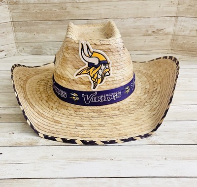 Minnesota Vikings Unisex Straw Hat Sombrero Vaquero Vikings  display picture 1