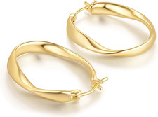 Gold Hoops Earrings for Women 14K Gold Earrings for Women Hoops Earring for Wome