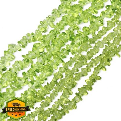 NITOPUPU 32in Green Glass Chip Beads 5-8mm Jewelry Making 230pcs
