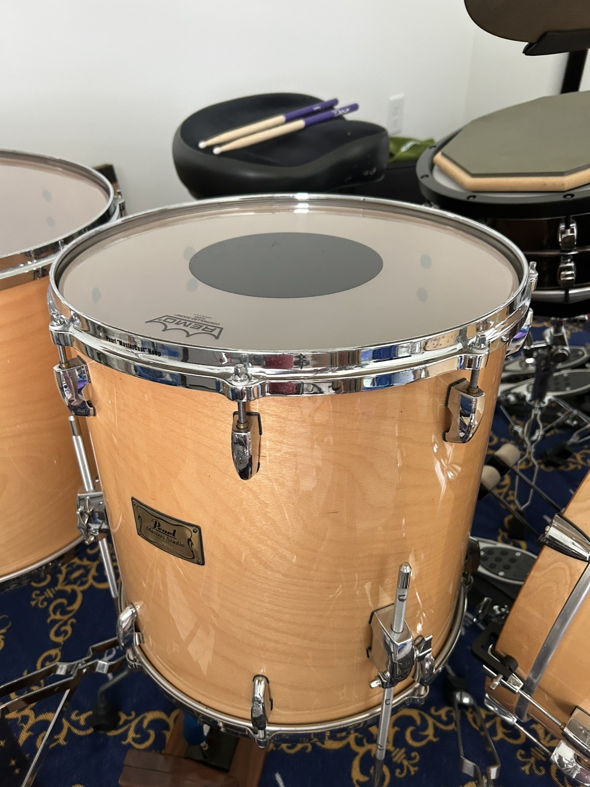 Pearl Masters Studio BRX Birch 4 Piece Drum Kit- 12, 16, 18, 22 W/Cases