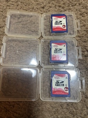Vistaquest SD HC 4GB Memory Card Class 4, High Speed Digital Media, Lot Of 3
