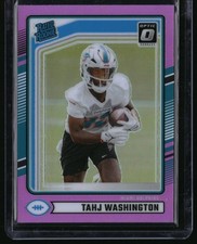 2024 Donruss Tahj Washington Optic Rated Rookies Preview Pink RC Dolphins
