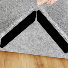 16 Pcs Non Slip Rug Pads Grippers Keep Area Rugs Corners from Curling and Bun...