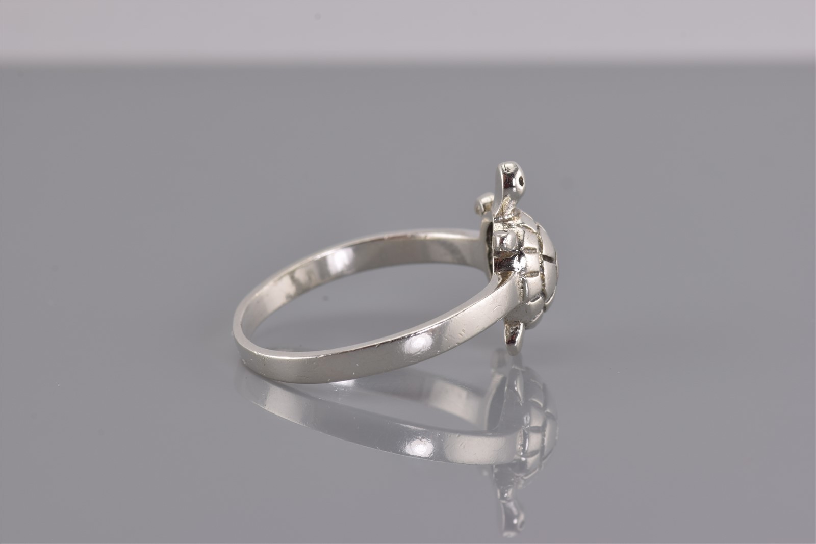 Sterling Silver Dimensional Turtle Tortoise Band … - image 3