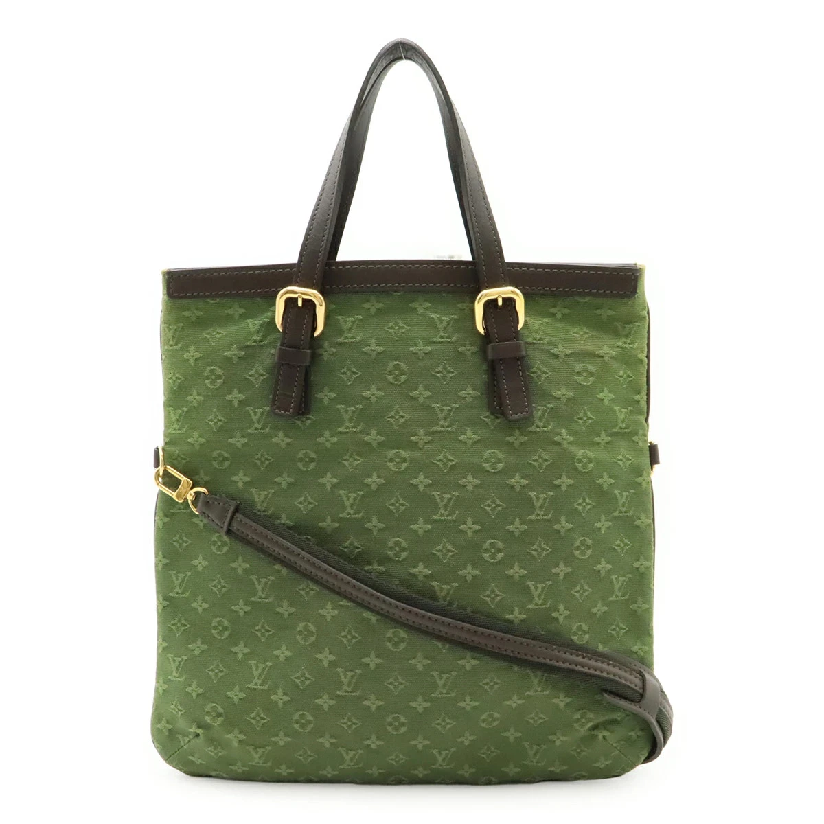 Louis Vuitton Leather Exterior Green Bags & Handbags for Women for