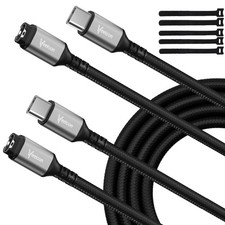 Type-C Charger Cable for Garmin Watch 1 FT-2 Pack, USB C 1FT, Black
