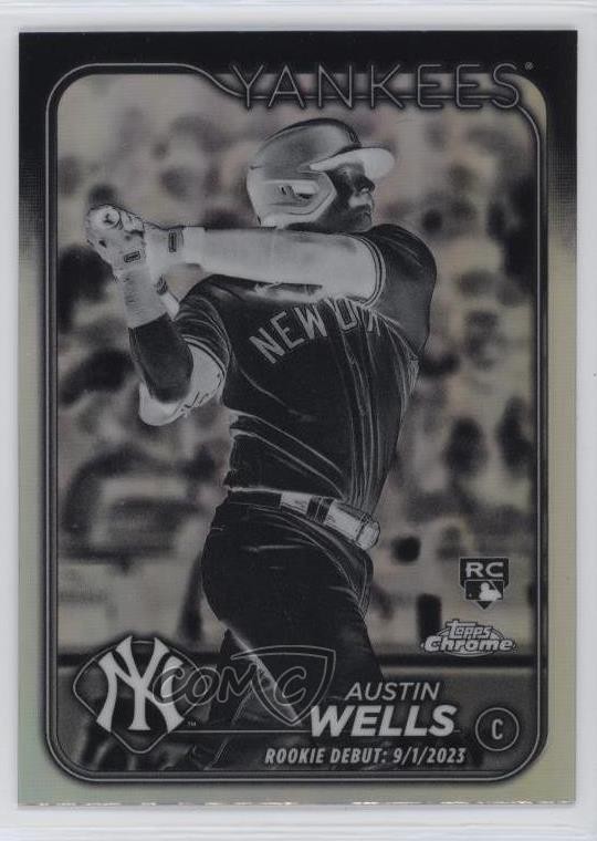 2024 Topps Chrome Update Rookie Debut Negative Refractor Austin Wells jv5