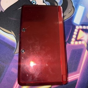 Nintendo 3DS  Flame Red Handheld Console Tested Working No Stylus Clean!