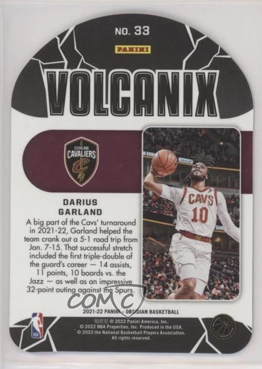 2021-22 Panini Obsidian Volcanix Darius Garland #33 - Image 2 of 2