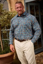 Image of Big & Tall Mens Floral Print Long Sleeve Shirt
