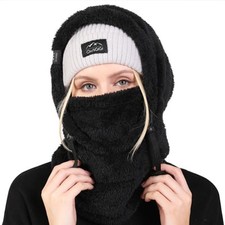 Balaclava Winter Ski Mask for Men and Women Cold Weather Fleece Medium Black
