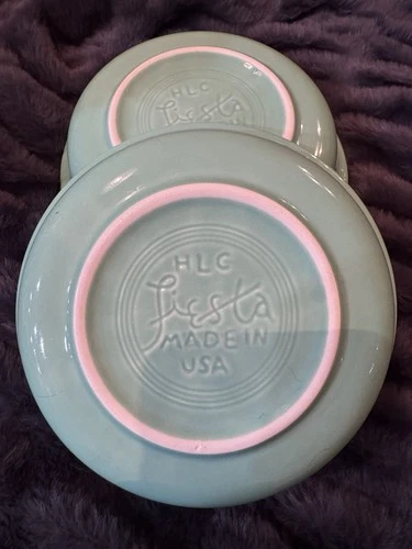 Vintage Fiestaware Homer Laughlin Bowls 7" Turquoise Set Of 2
