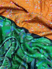Vintage Silk Saree for Crafting, Sewing, Quilting, Upcycled Projects SS2489