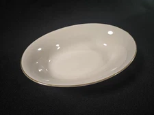 Syracuse Fine China Oval 10" × 7.5" Serving Bowl Ivory with Gold Trim USA!