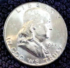 1955 FRANKLIN HALF DOLLAR....BU......MIN. BID .01 & NO RESERVE!