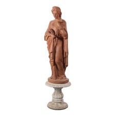 Statua Antica Allegoria della Prudenza Terracotta Italia XX Secolo