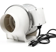 4 Inch Duct Fan, Inline Ventilation Exhaust Fan, 280 CFM Duct Intake Fan High...