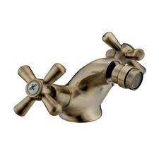 Rubinetto Per Bidet Sofia Bronzo Croce Da Bagno Miscelatore Bronzato Old England