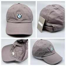 Official BMW Lifestyle Grey Cotton 6 Panel Dad Baseball Strap Back Adj. Hat Cap