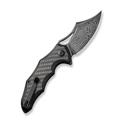 Civivi Chiro Folding Knife Damascus Blade G10/Carbon Fiber Handle - C23046-DS1