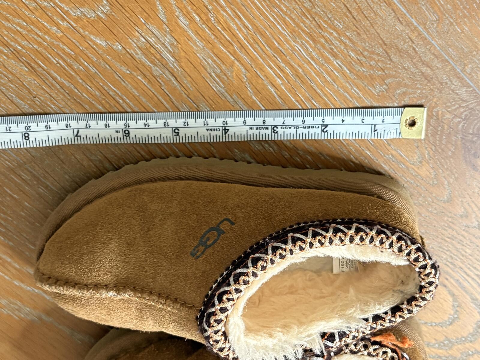 UGG Chestnut Brown Suede Cozy Shearling Lined Slippers Kids Size 27 / 11 image 7