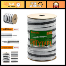 Electric Fence Poly Tape 656ft, 2" Wide, 12 Stainless Steel Conductors, Horse Fe