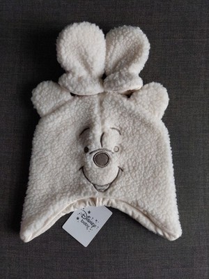 Disney Baby Winnie Puuh Figur Beanie Mütze & Handschuhe creme Fleece 6-12 Monate