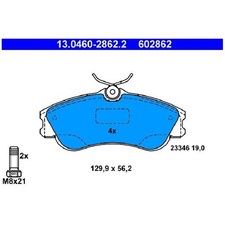 Satz Bremsbeläge Bremsklötze vorne für Peugeot 206 2A/C CC 2D SW 2E/K id11186