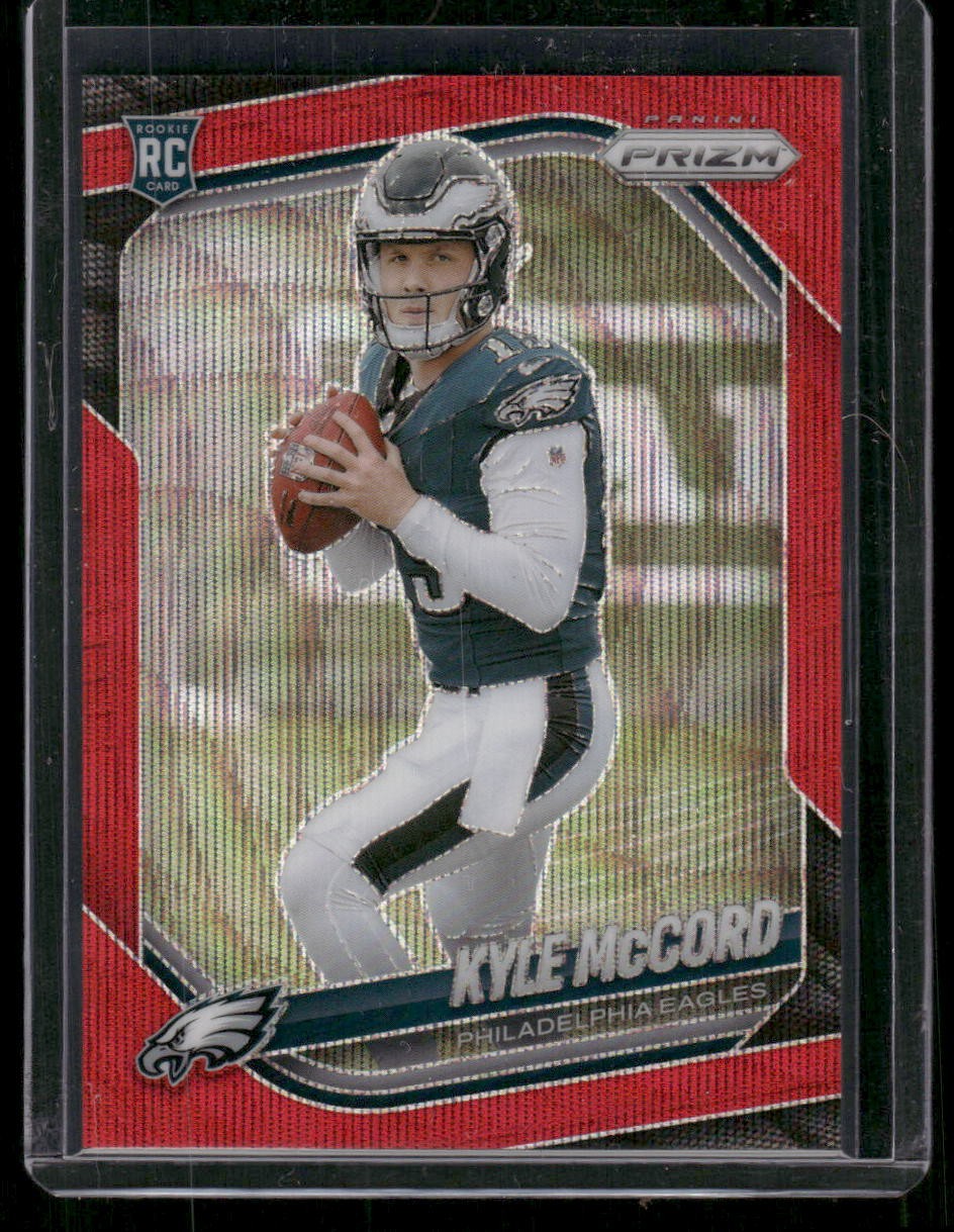 2025 Panini Prizm #377 Kyle McCord Red Wave #/149