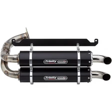 TRINITY RACING 1831-0965 TR-4169S-BK Stage 5 Slip-On Dual Muffler black