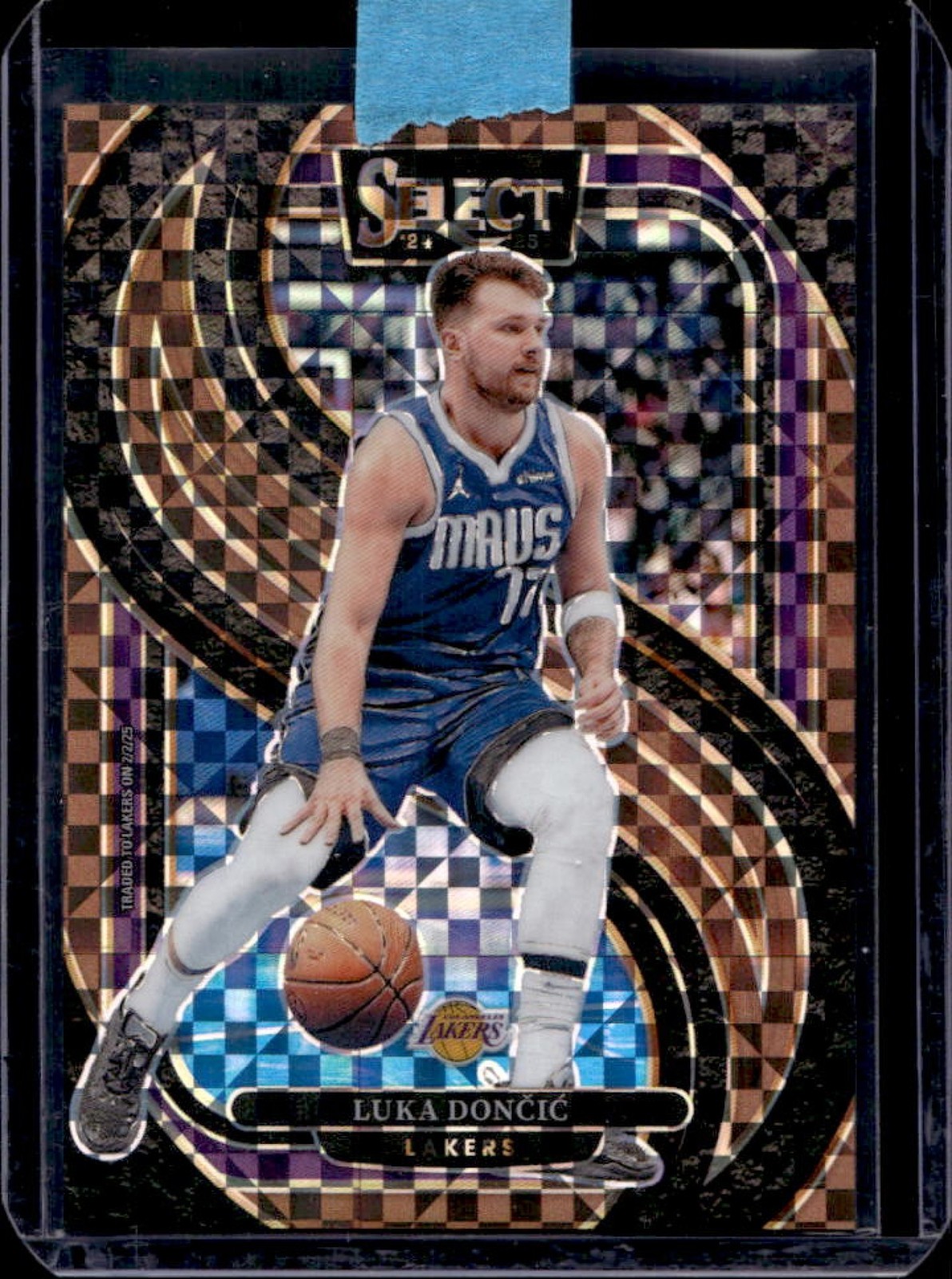 2024-25 Select Luka Doncic Premier Bronze Checker Prizm #/49 Lakers