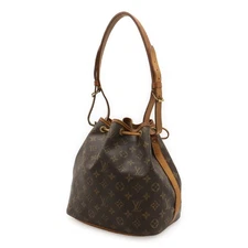 LOUIS VUITTON Shoulder Bag Monogram Petit Noe M42226 Drawstring Style Brown