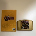 The Legend of Zelda Majora's Mask N64 Gold Holographic Cartridge & Manual