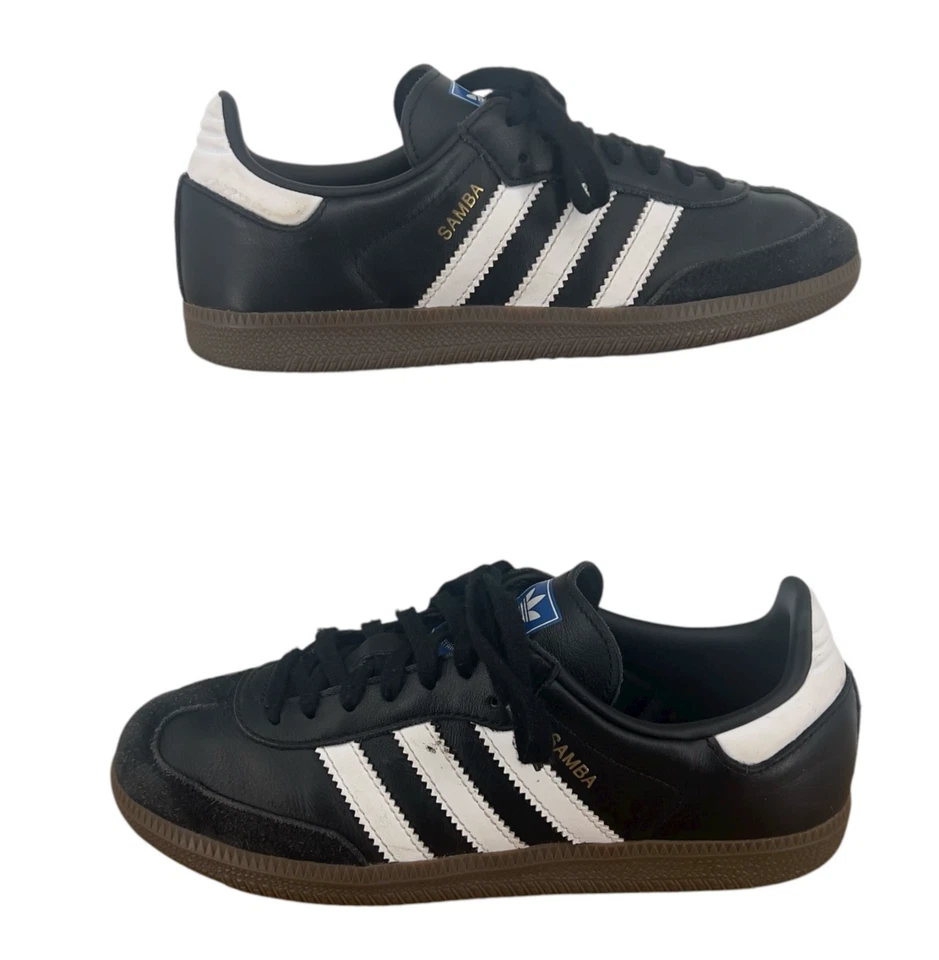 Adidas Samba OG J Athletic Sneakers In Black/White/Gums Unisex Size 4.5 (IE3676) — 第 2/4 张图片
