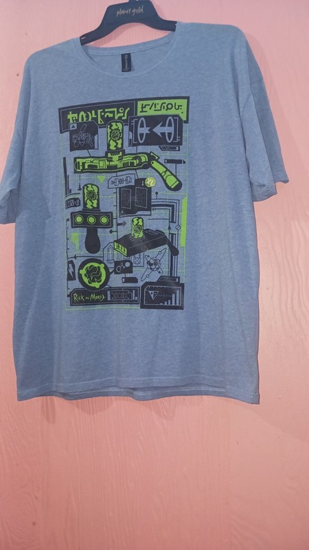 Lootcrate Men's Rick & Morty T-Shirt  Size 2xl Blue Short Sleeve Portal Gun. 