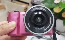 Sony Alpha a5000 20.1 MP pink Digital Camera w/Sony OSS 16-50mm Lens PINK