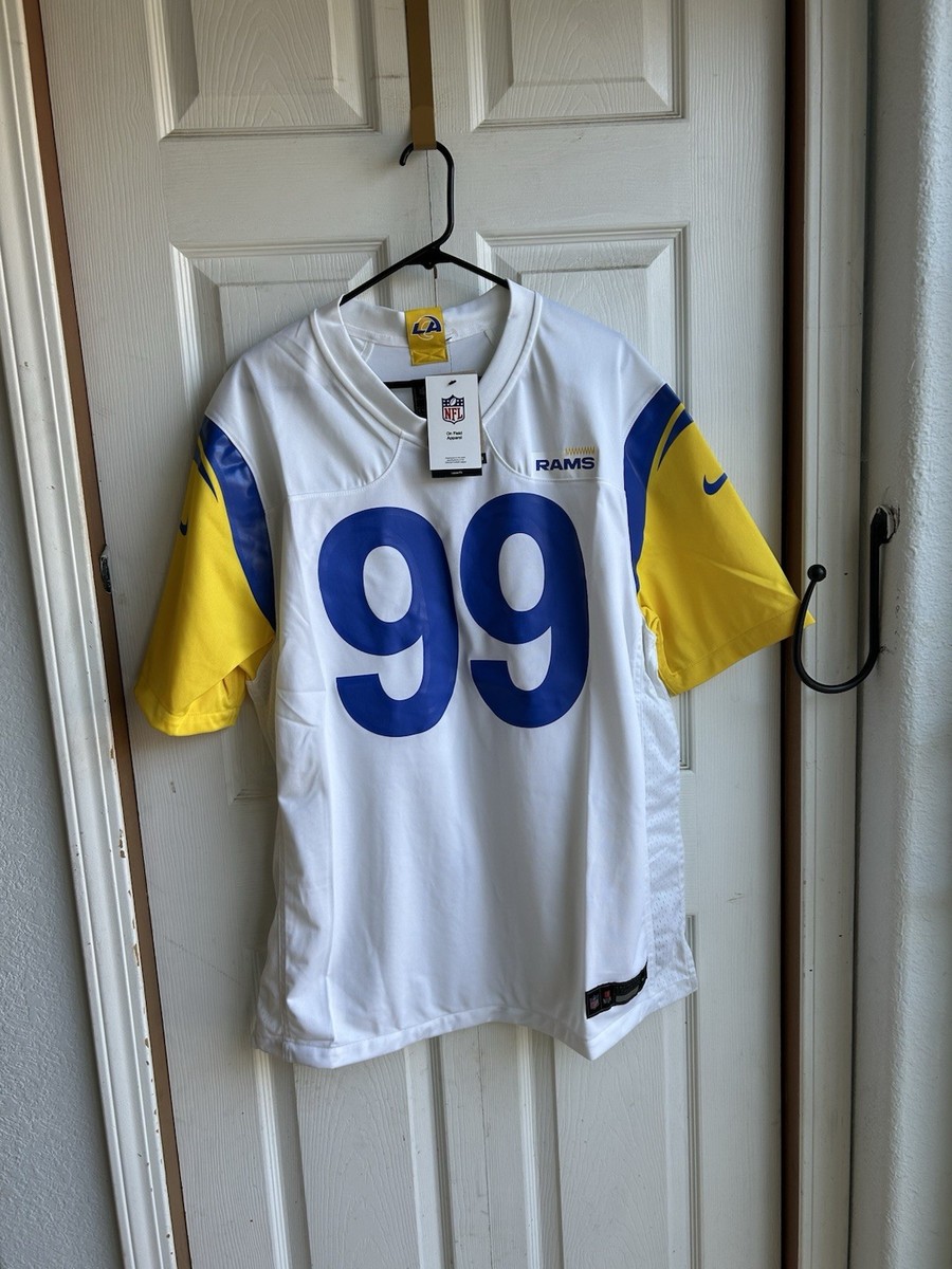 NWT Mens Nike Los Angeles Rams White Aaron Donald Vapor Football Jersey  $130 2XL