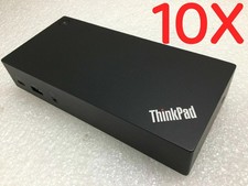 LOT OF 10 Lenovo Thinkpad USB-C Dock USB 3.0 4K Plug and Display DK1633 03X7194