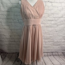 CALVIN KLEIN Blush Chiffon Style Dress 10