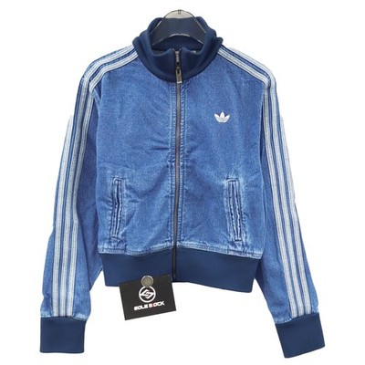 adidas Adicolor Denim Track Top Indigo Denim JD2570 Women | eBay